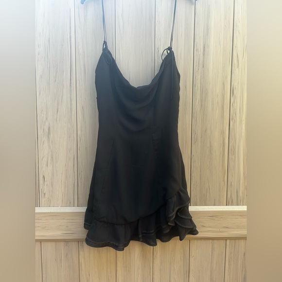 HOUSE OF CB 'Rossella' Black Ruffle Mini Dress - Picture 6 of 15